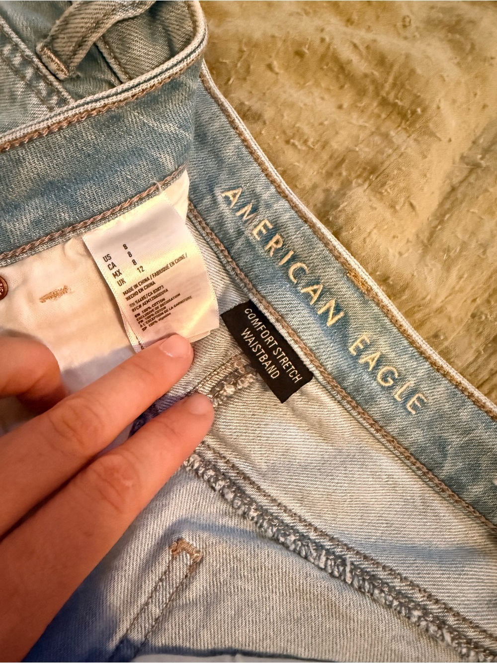 American Eagle Outfitters Light Blue High-Rise Comfort Stretch Jeans